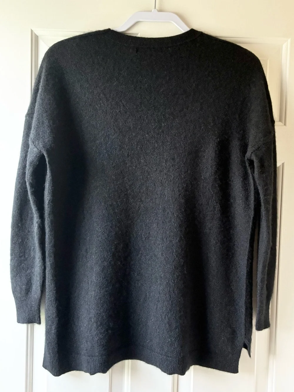 Catherine Malandrino Cashmere Crewneck Sweater Long Sleeves Black Size M